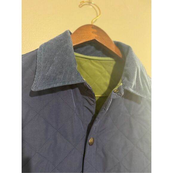 Vintage y2k Vineyard Vines diamond quilted chore barn coat lined XS navy jacket - Picture 4 of 13